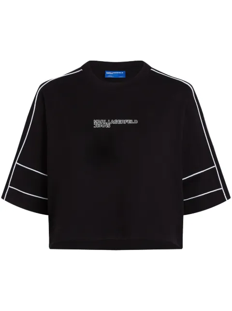 Karl Lagerfeld Jeans playera con detalle de costura