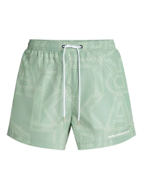 Karl Lagerfeld logo-print swim shorts