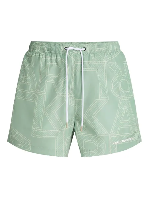 Short de bain à logo imprimé - Karl Lagerfeld - Modalova