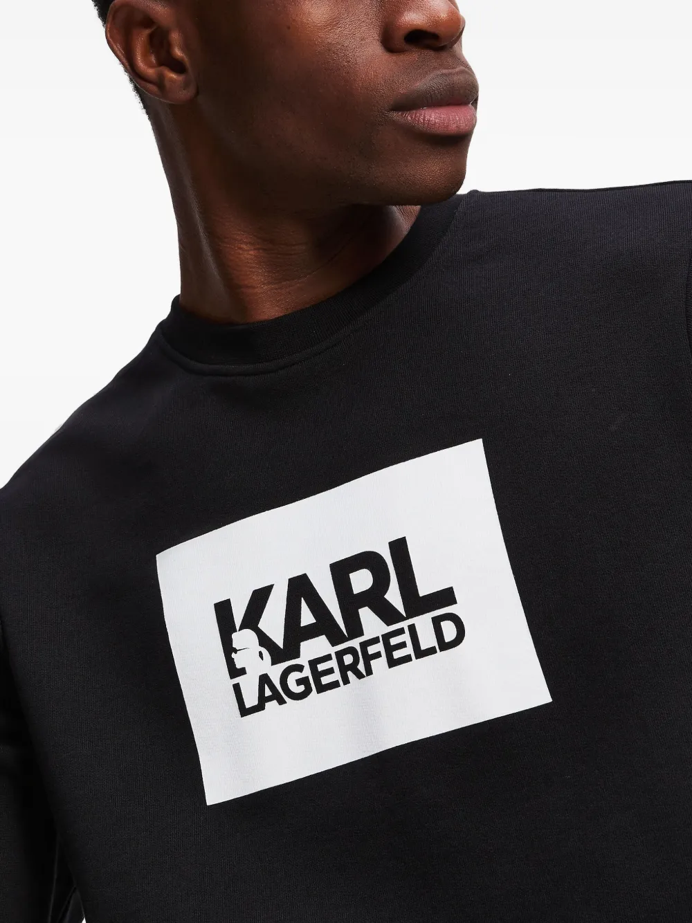 Karl Lagerfeld Sweater met logoprint Zwart