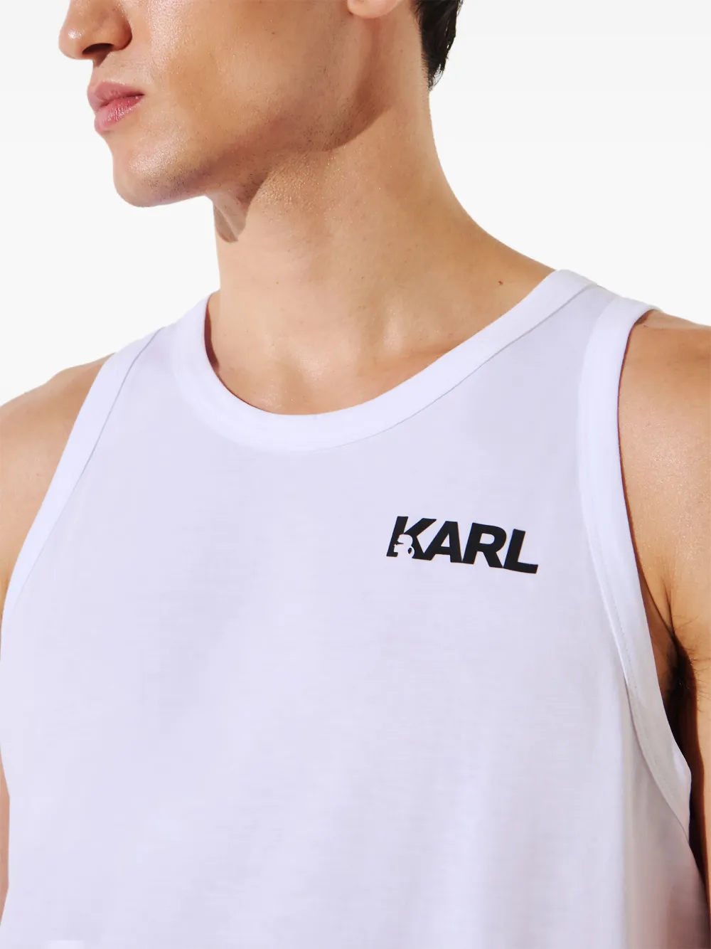 Karl Lagerfeld Tanktop met print Wit