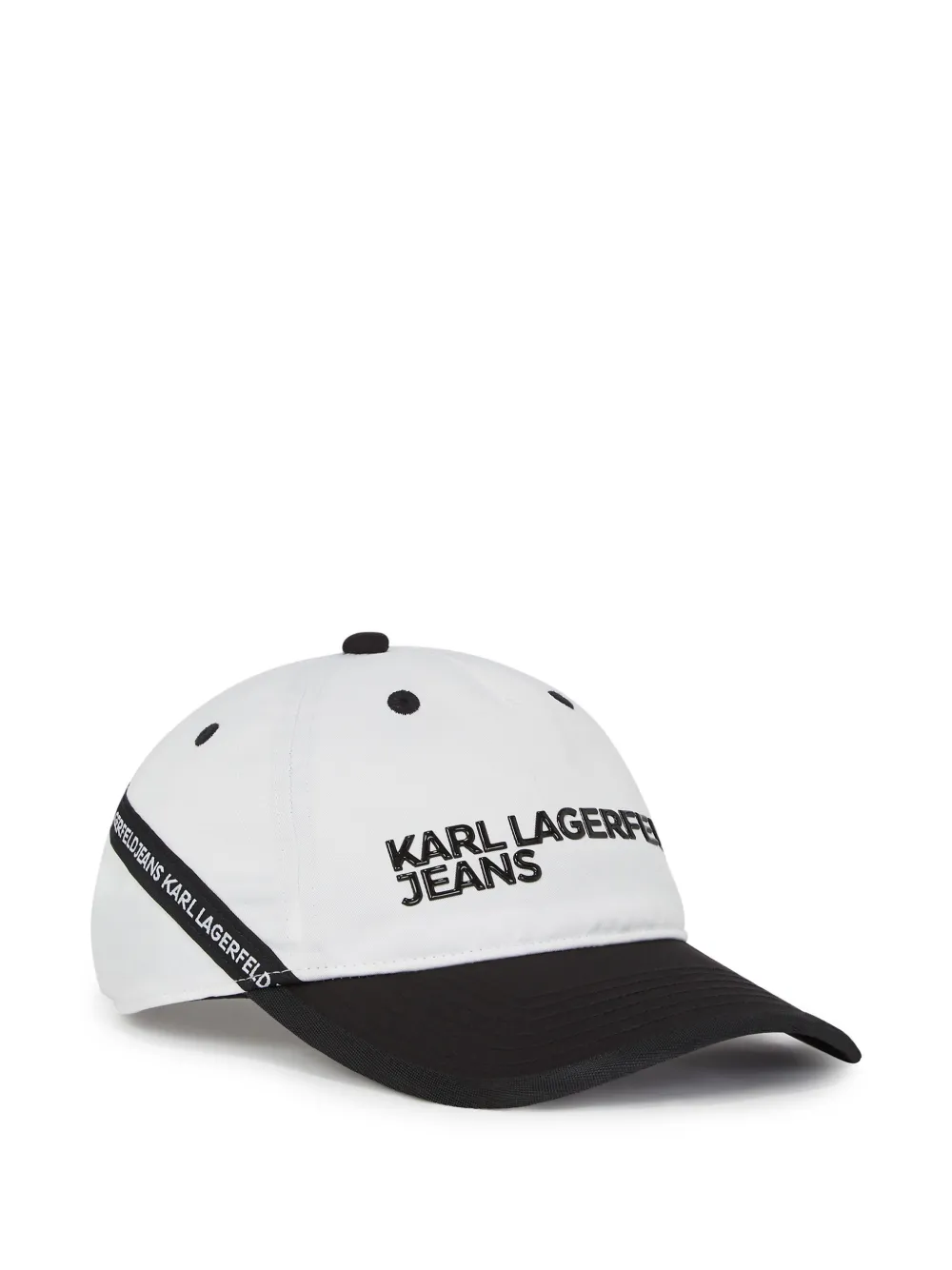 Karl Lagerfeld Jeans Pet met Karl band Wit