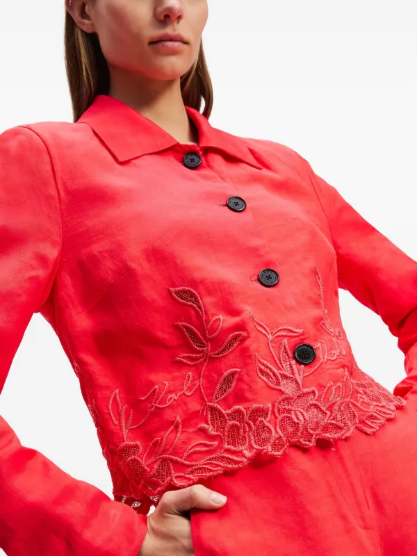 Karl Lagerfeld クロップド ジャケット | レッド | FARFETCH JP