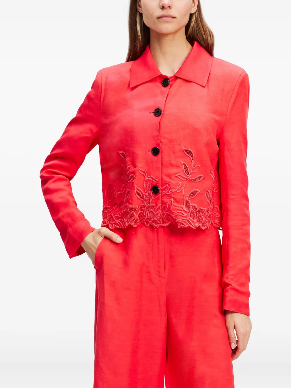Karl Lagerfeld Cropped jack Rood