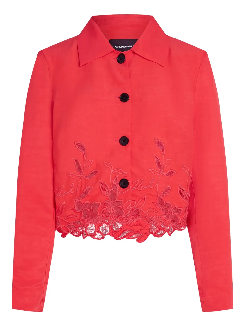 Karl Lagerfeld chamarra corta bordada | rojo | Image 1
