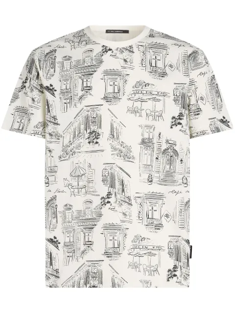 Karl Lagerfeld playera estampada de Karl Lagerfeld x Jorge Parra