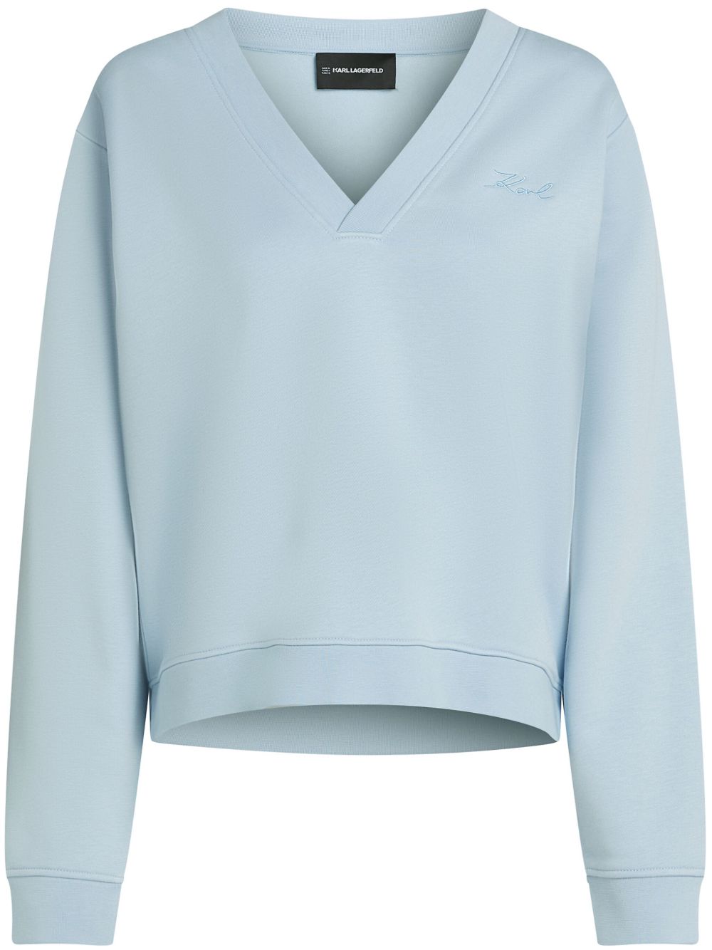 Karl Lagerfeld logo-embroidered sweatshirt - Blue