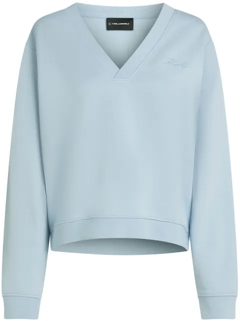 Karl Lagerfeld logo-embroidered sweatshirt