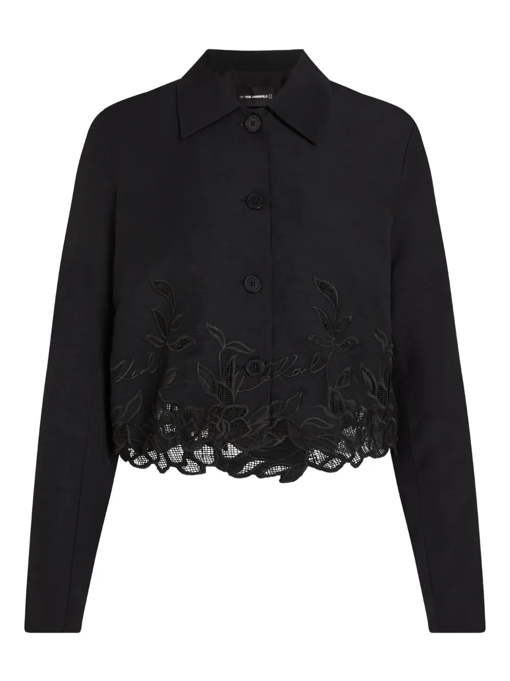 Karl Lagerfeld Cropped jack Zwart