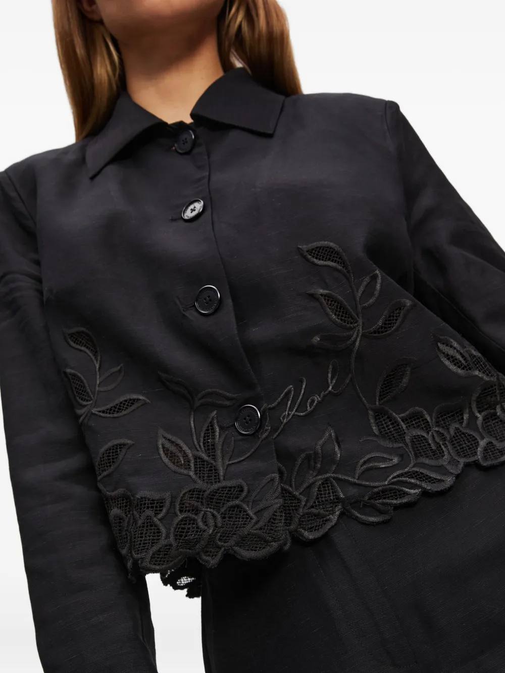 Karl Lagerfeld Cropped jack Zwart