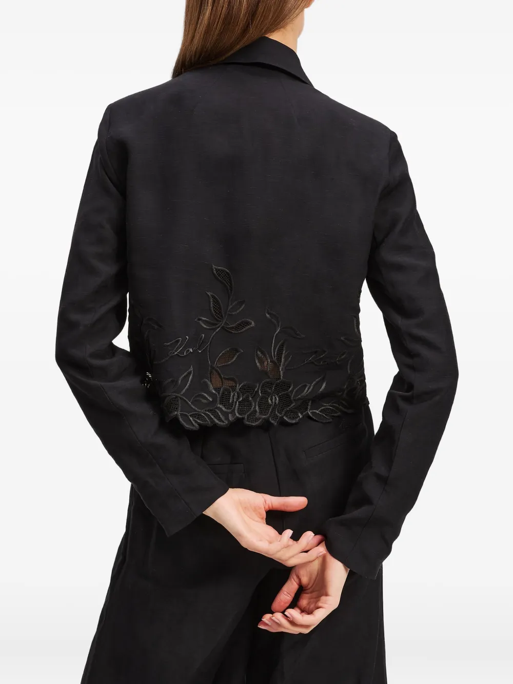 Karl Lagerfeld Cropped jack Zwart