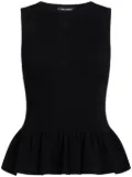 Karl Lagerfeld peplum top - Black