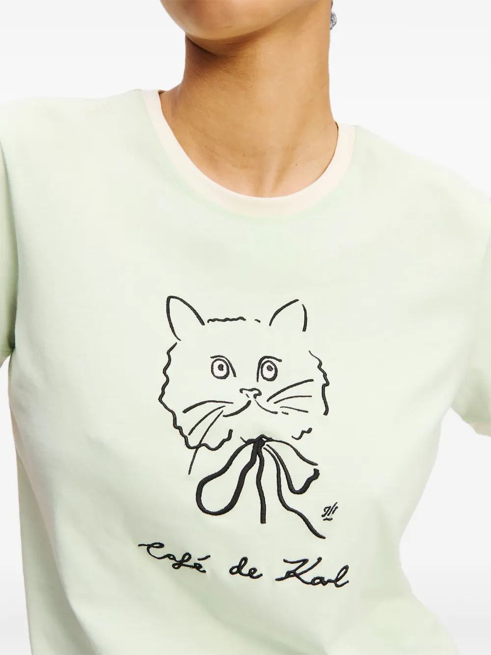 Shop Karl Lagerfeld X Jorge Parra T-shirt In Green