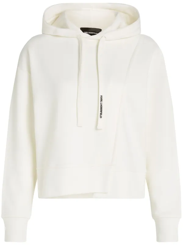 Karl Lagerfeld Asymmetric Hoodie White FARFETCH ID