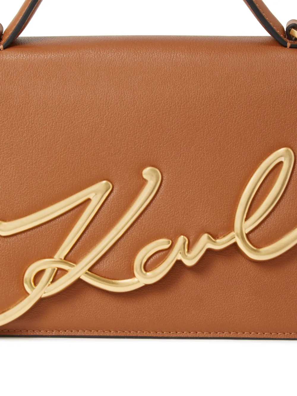 Karl Lagerfeld Medium Signature crossbodytas Bruin