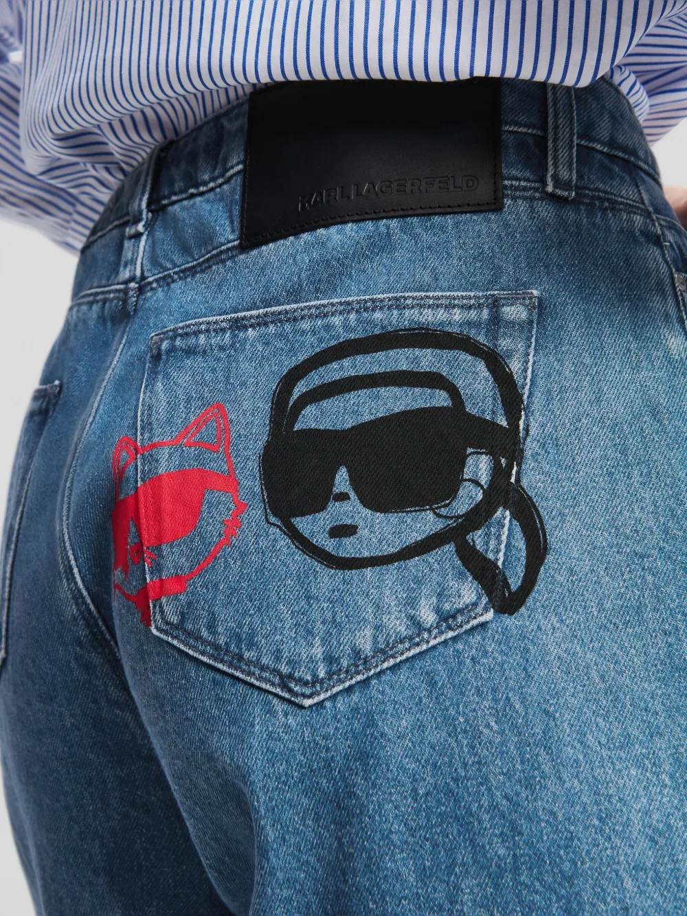 Karl Lagerfeld Ikon denim shorts Blauw