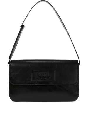 KARL LAGERFELD カールラガーフェルド ショルダーバック　本革　黒 KARL LAGERFELD PARIS カールラガーフェルド ハンドバッグ