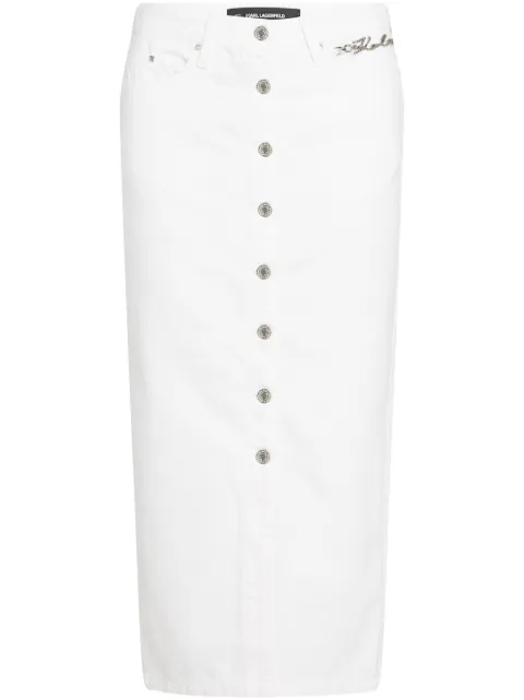 Karl Lagerfeld falda midi de mezclilla
