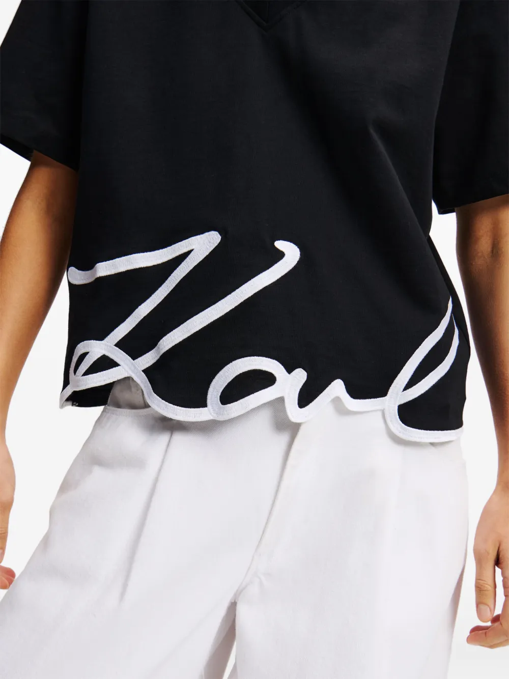 Karl Lagerfeld Kenmerkend T-shirt Zwart