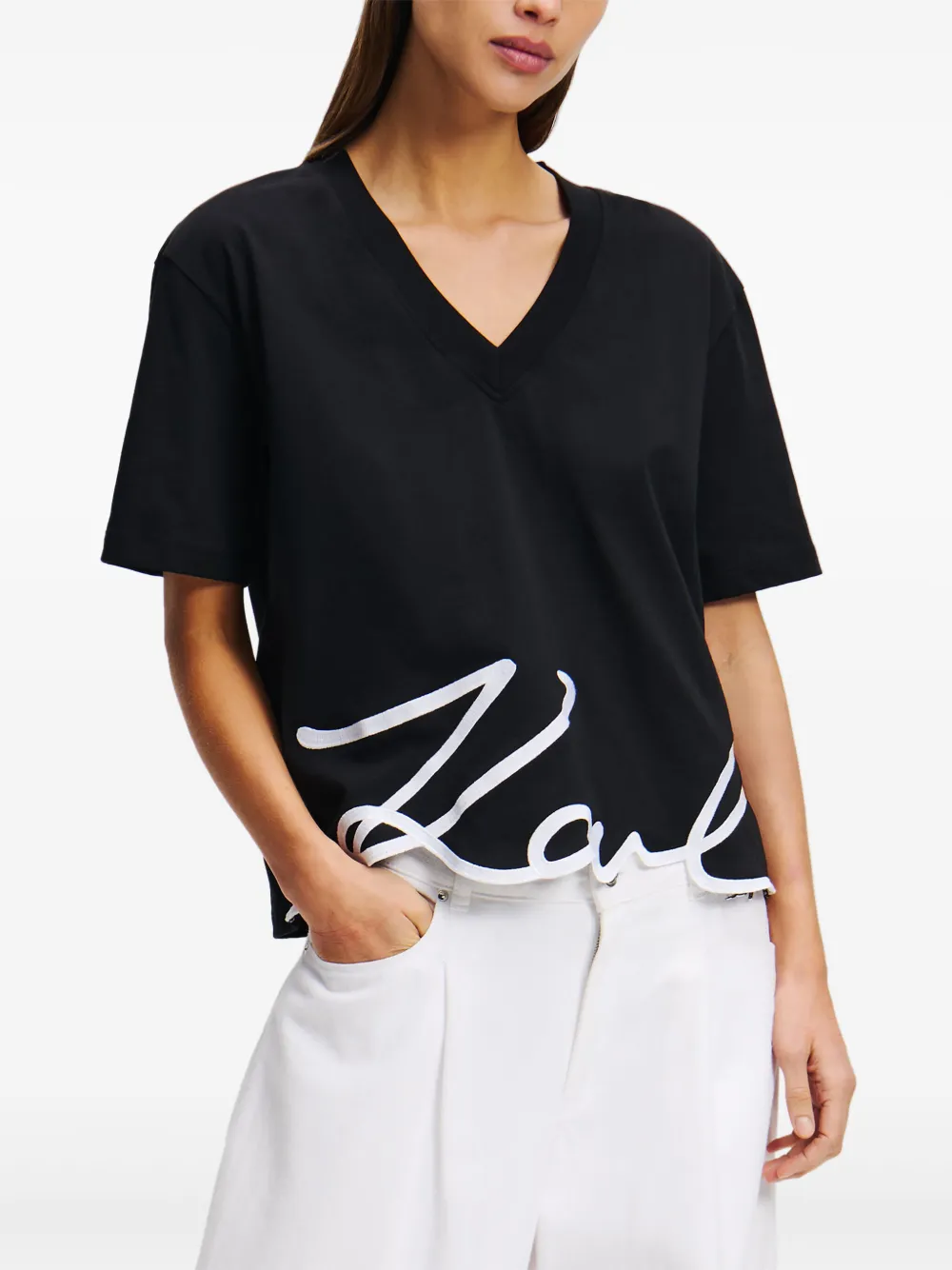 Karl Lagerfeld Kenmerkend T-shirt Zwart