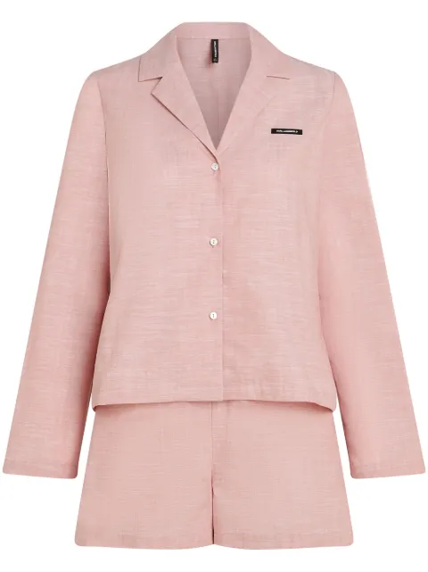 Karl Lagerfeld logo-appliqué pajama set