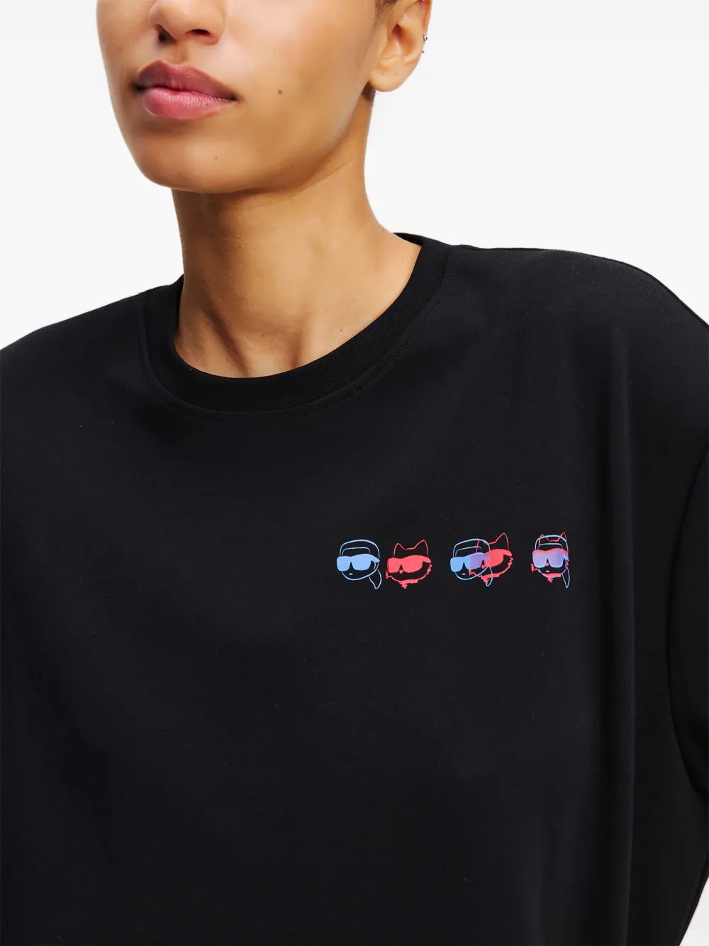 Karl Lagerfeld T-shirt met print Zwart