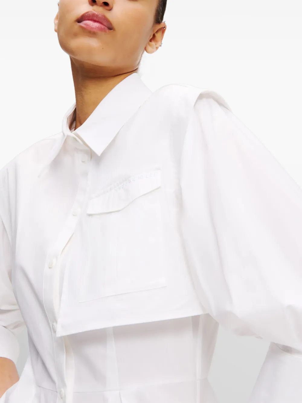 Karl Lagerfeld Jurk met cargo rok Wit