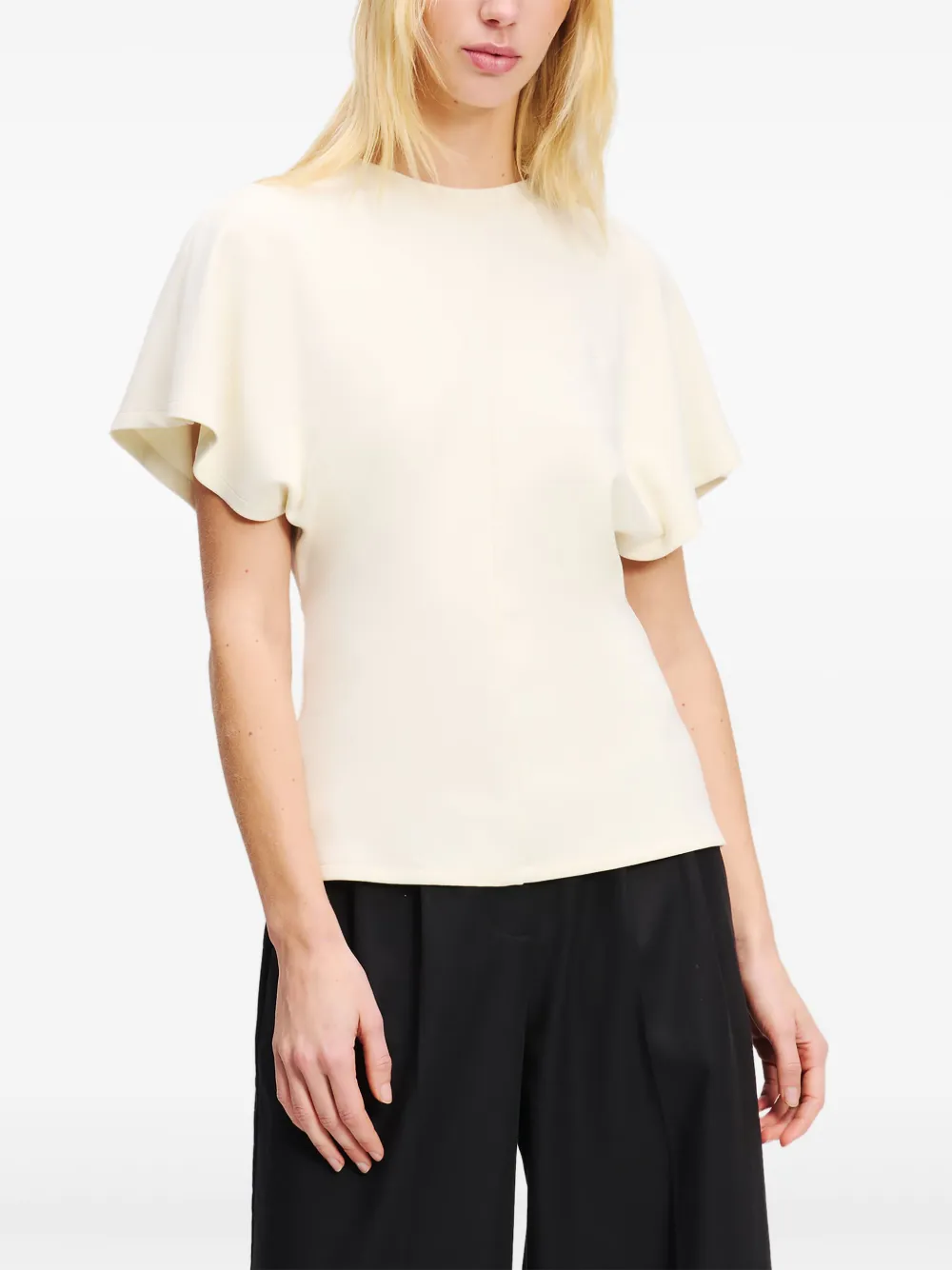 Karl Lagerfeld Top met fladdermouwen Wit