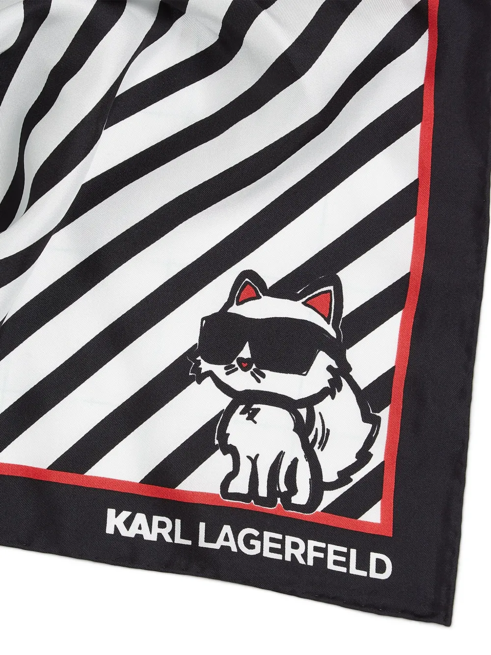 Karl Lagerfeld Ikon zijden sjaal Wit