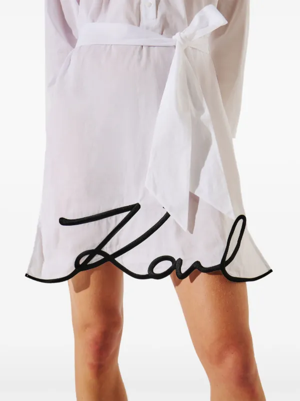 karl lagerfeld beach dress K/Signature off-shoulder beach dress | White | Women | KARL LAGERFELD main image 1