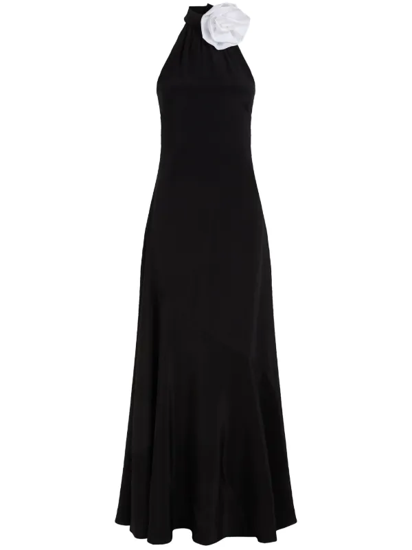 Karl Lagerfeld - Kl Studio Silk Maxi Dress, Woman, Black, Size: 2