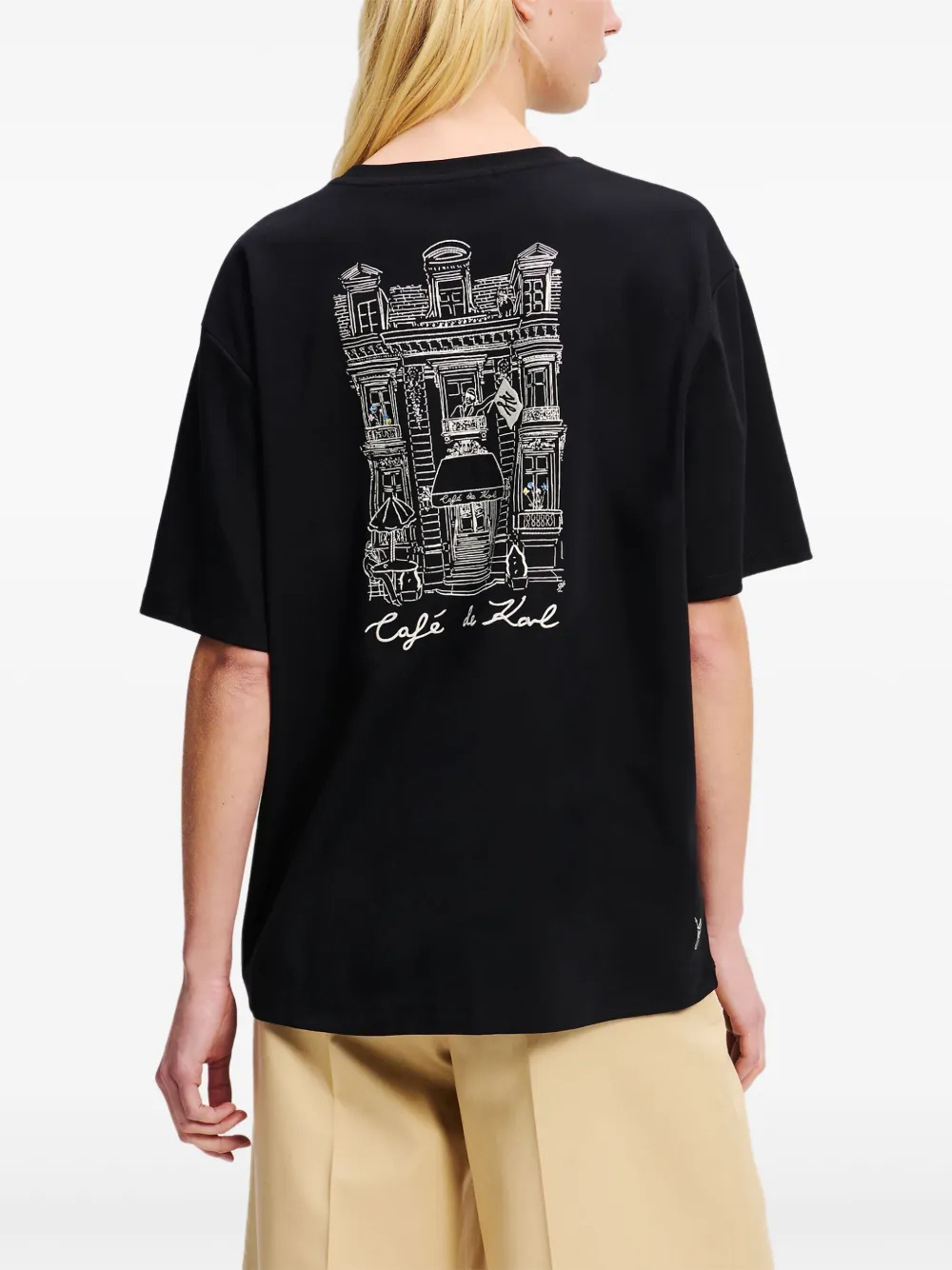 Shop Karl Lagerfeld X Jorge Parra Oversize T-shirt In Black