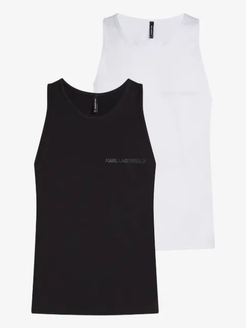 Karl Lagerfeld logo-print tops (set of two)