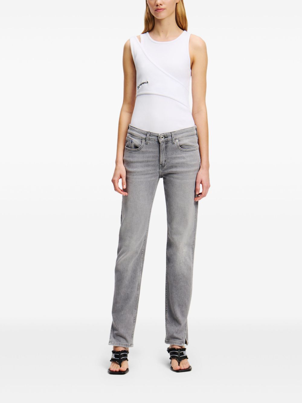 Karl Lagerfeld Jeans Gelaagde tanktop - Wit