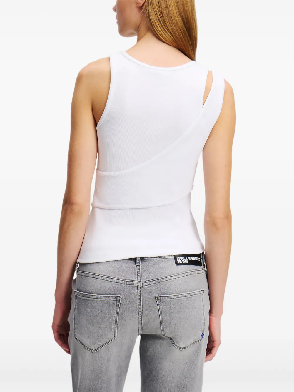 Karl Lagerfeld Jeans Gelaagde tanktop Wit