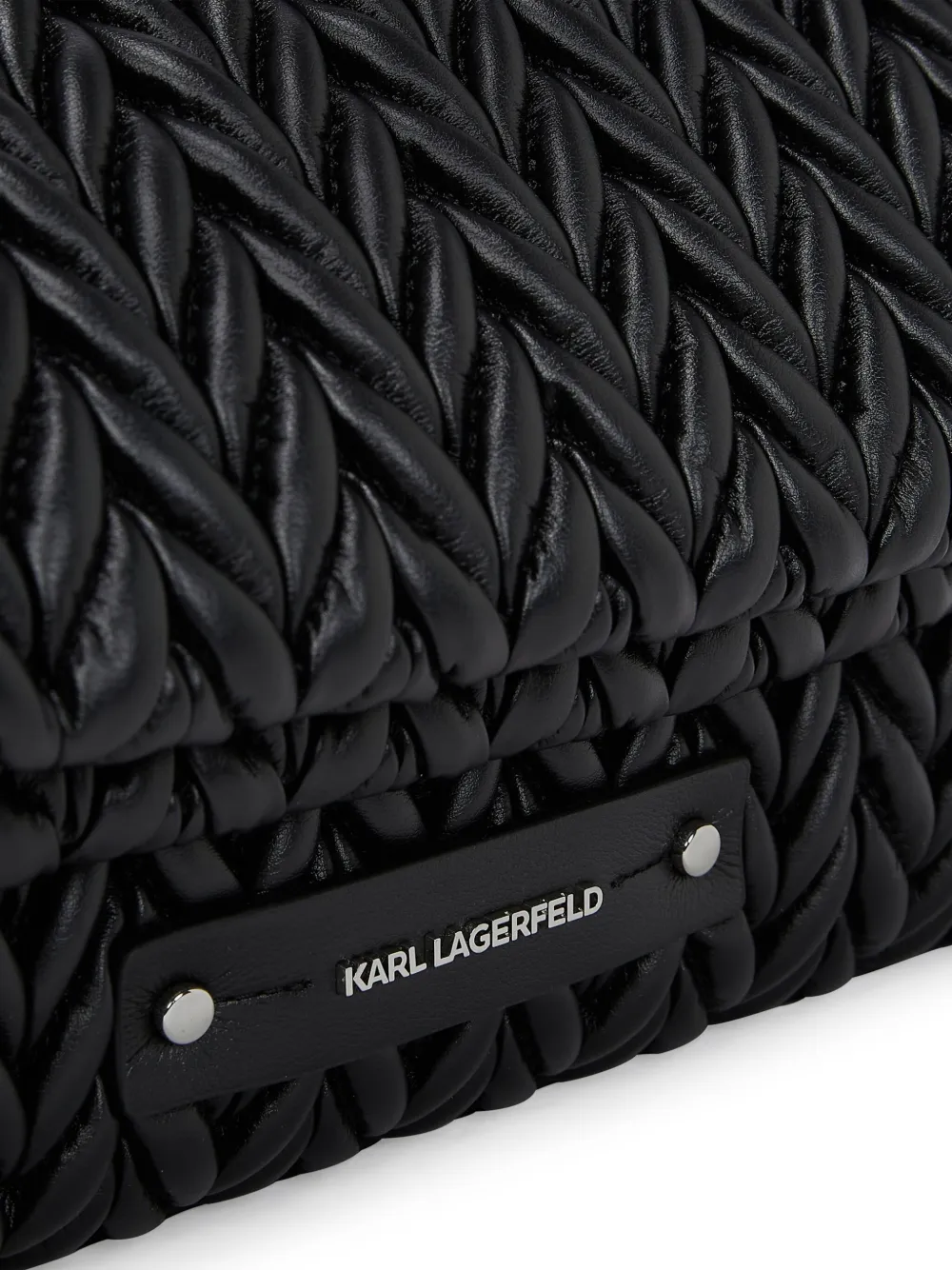 Karl Lagerfeld K Weave grote schoudertas Zwart