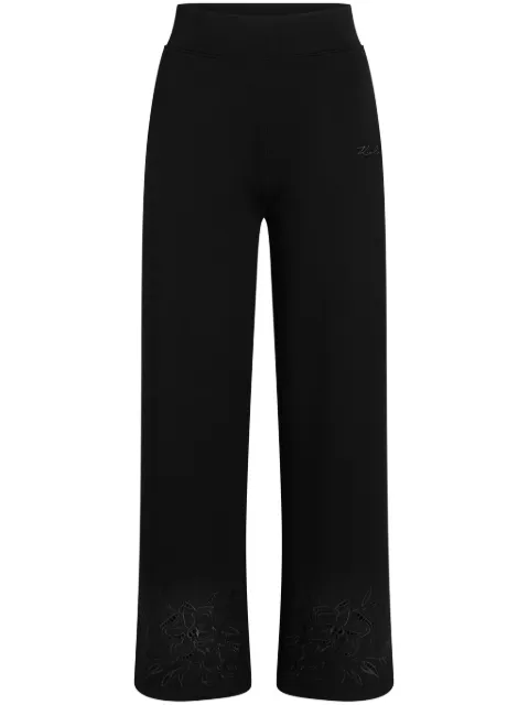 Karl Lagerfeld pants con bordado floral