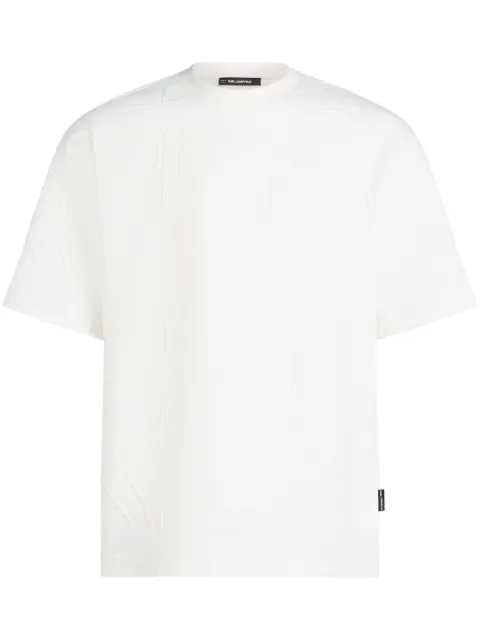 Karl Lagerfeld playera con letras bordadas