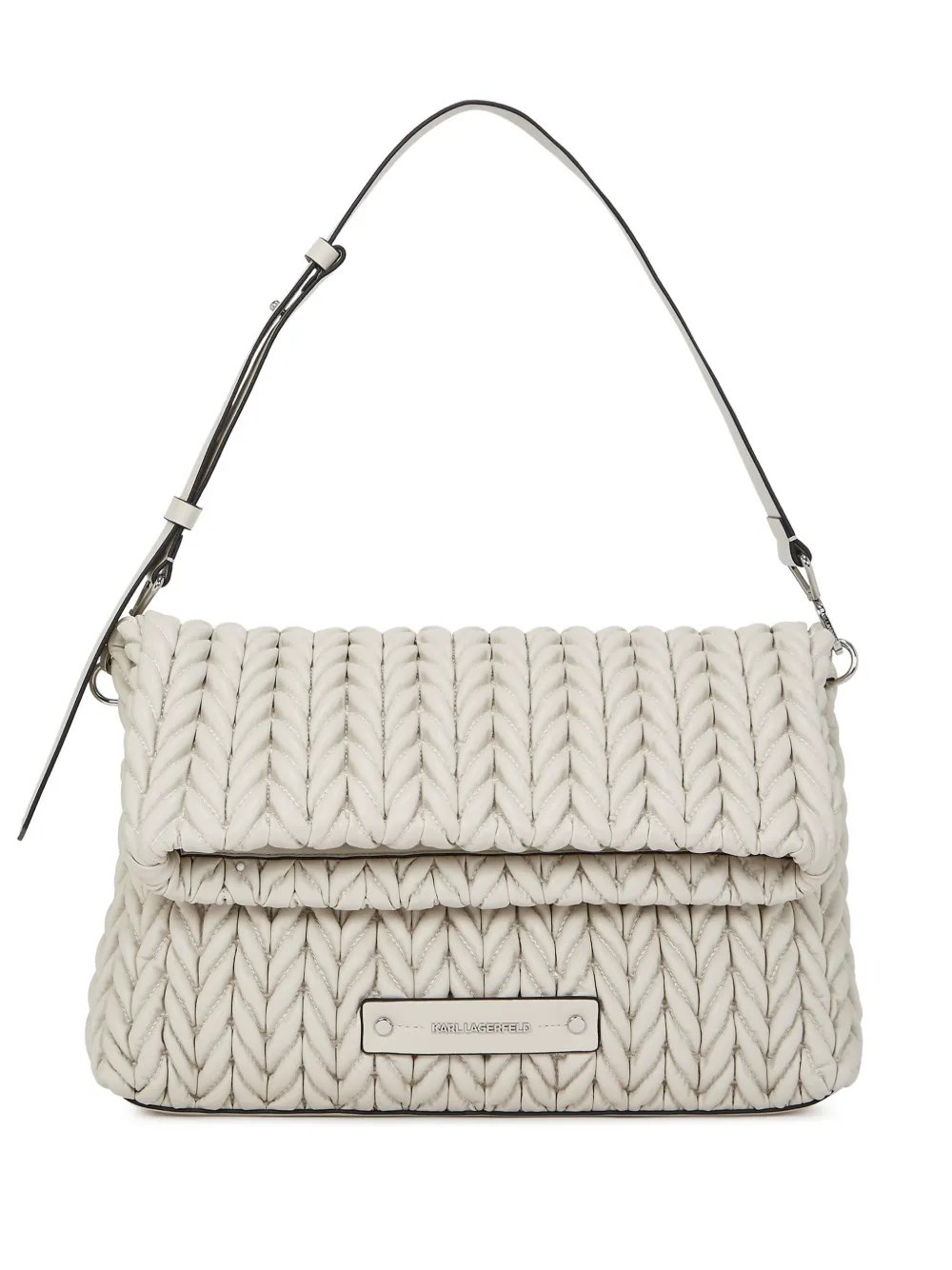 KARL LAGERFELD LARGE K/WEAVE SHOULDER BAG