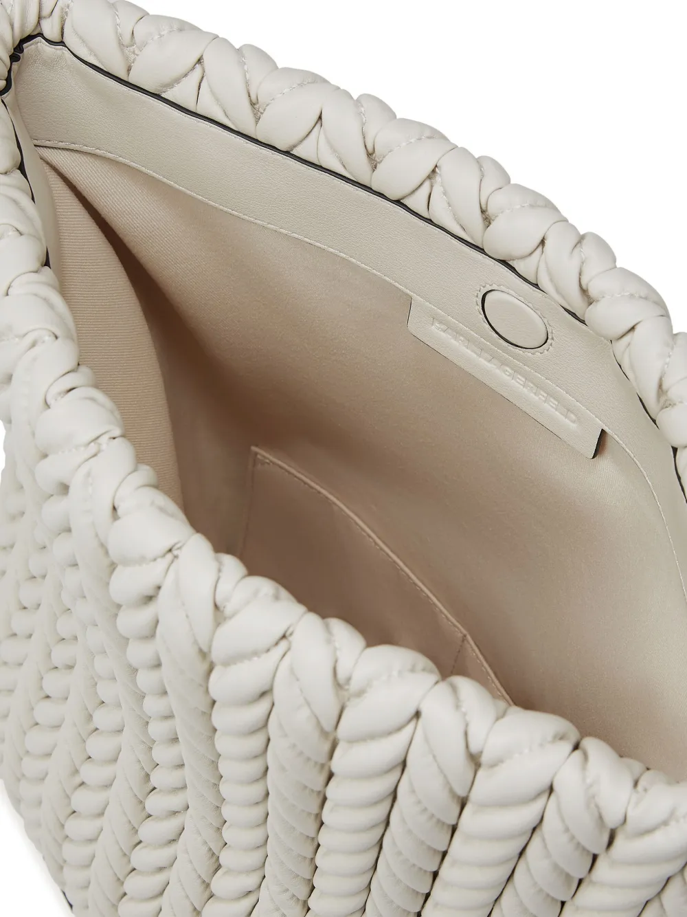 KARL LAGERFELD LARGE K/WEAVE SHOULDER BAG
