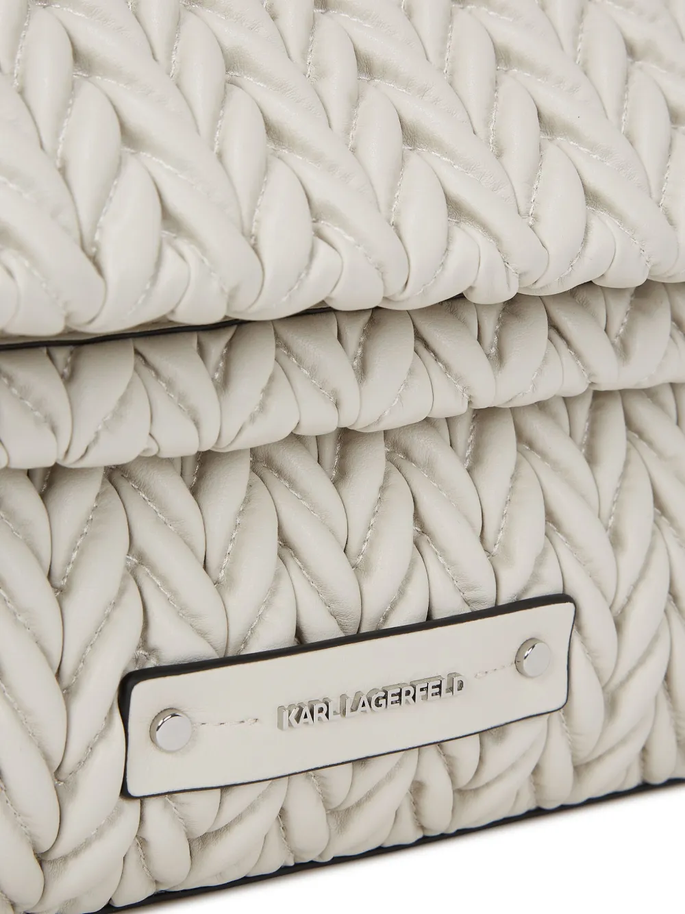 KARL LAGERFELD LARGE K/WEAVE SHOULDER BAG