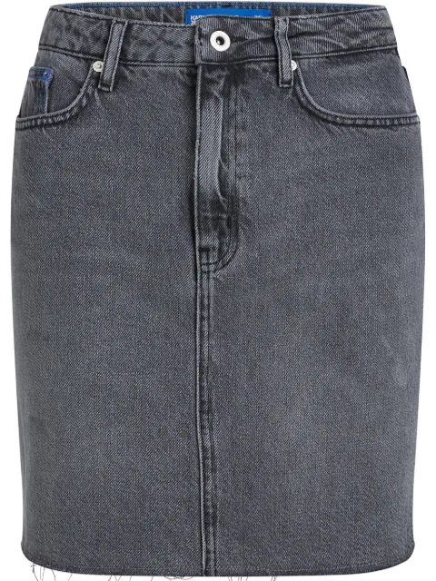 Karl Lagerfeld Jeans falda de mezclilla con estampado