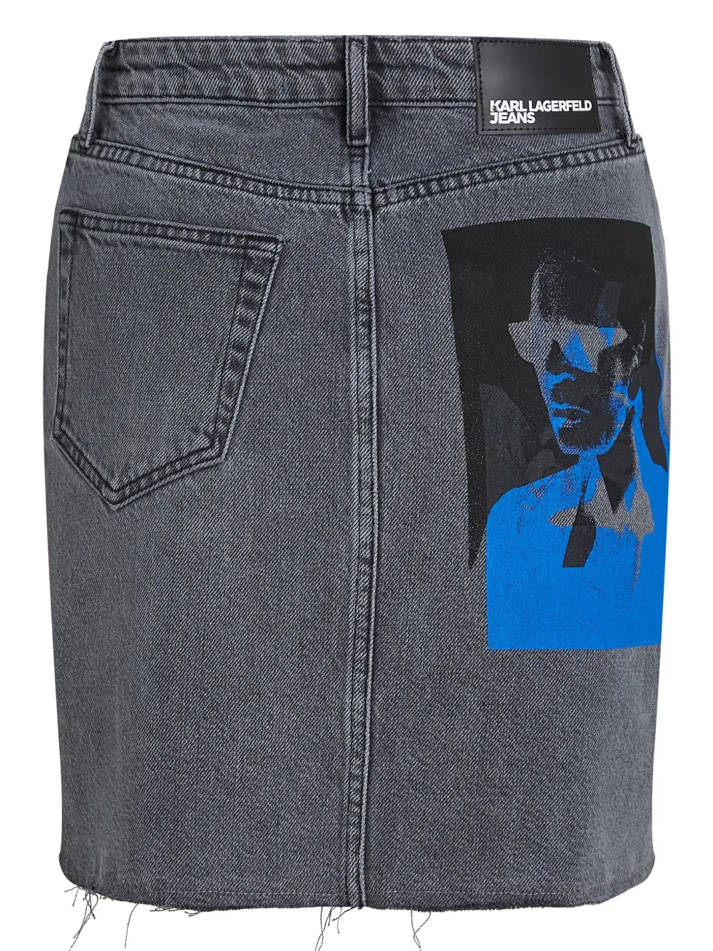 Printed Denim Skirt