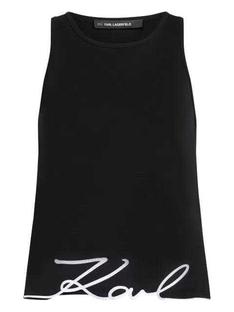 Karl Lagerfeld Signature hem tank top