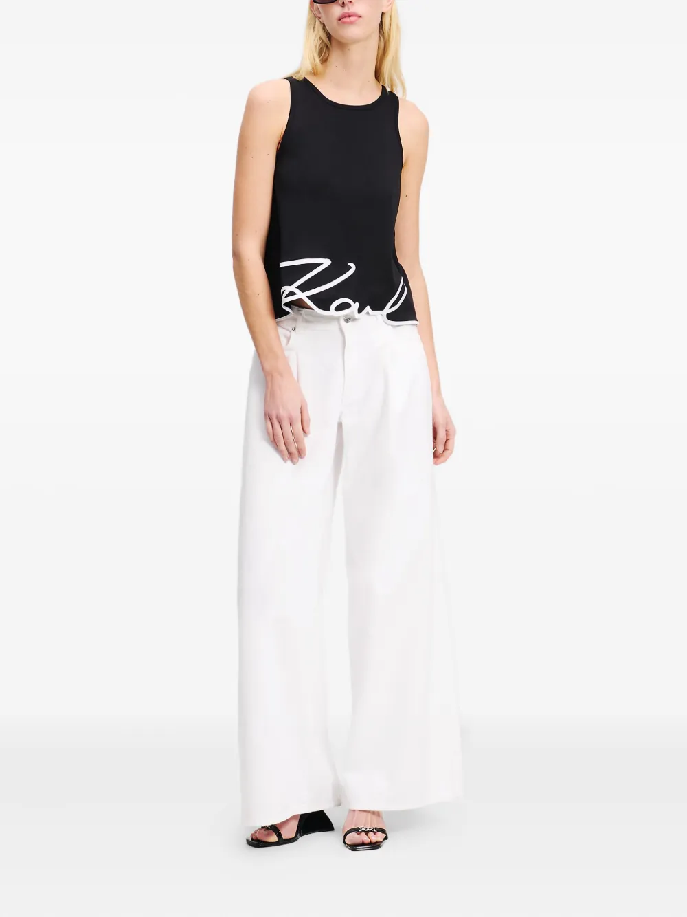 Karl Lagerfeld Signature hem tank top | Vests & Tank Tops | Image 2
