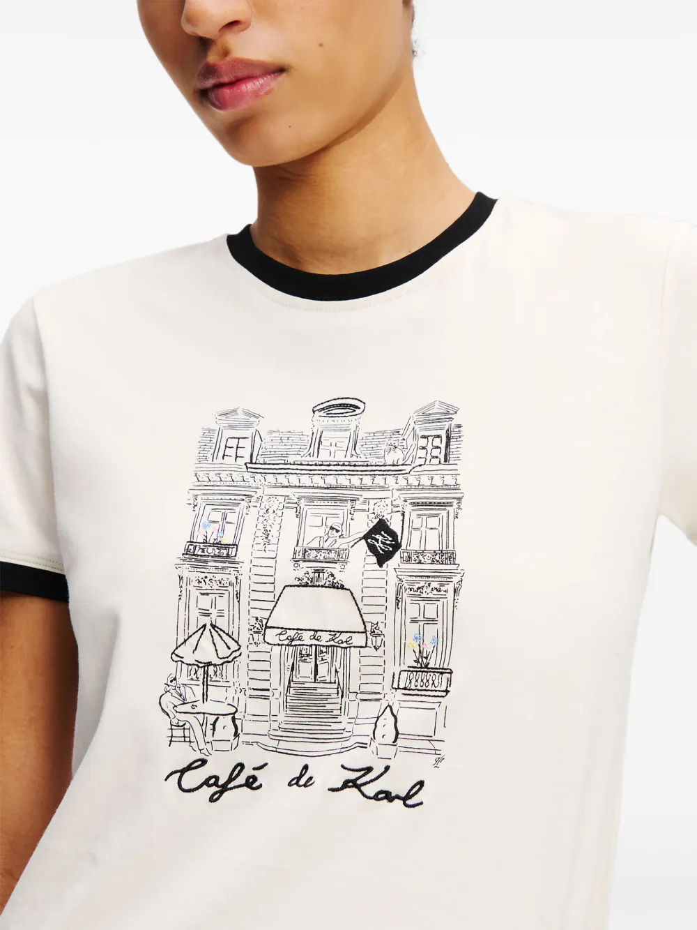 Shop Karl Lagerfeld X Jorge Parra T-shirt In White