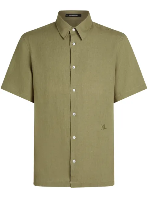 Karl Lagerfeld short-sleeve linen shirt