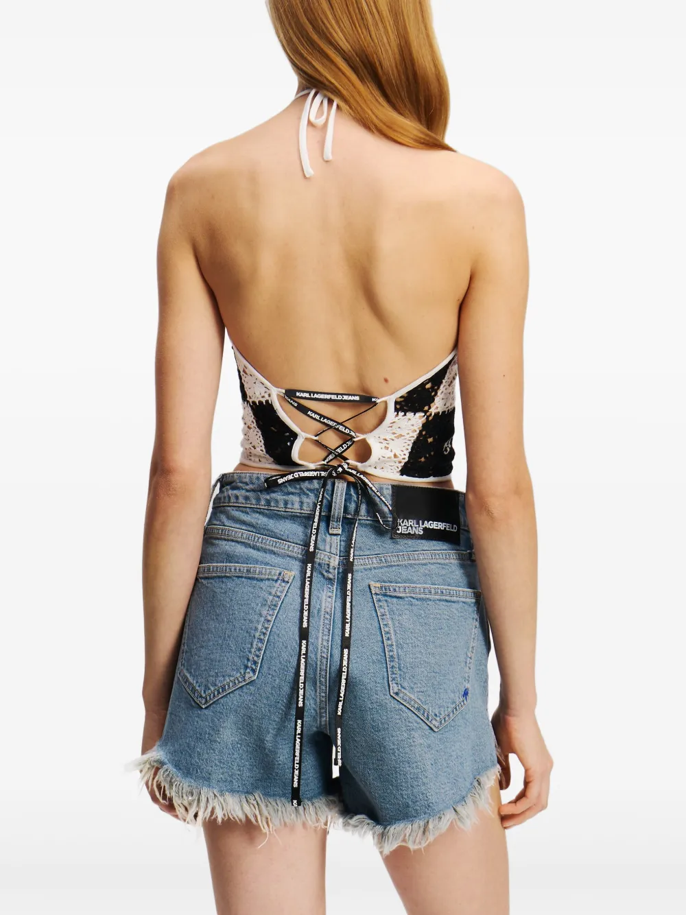 Karl Lagerfeld Jeans Gehaakte top Wit