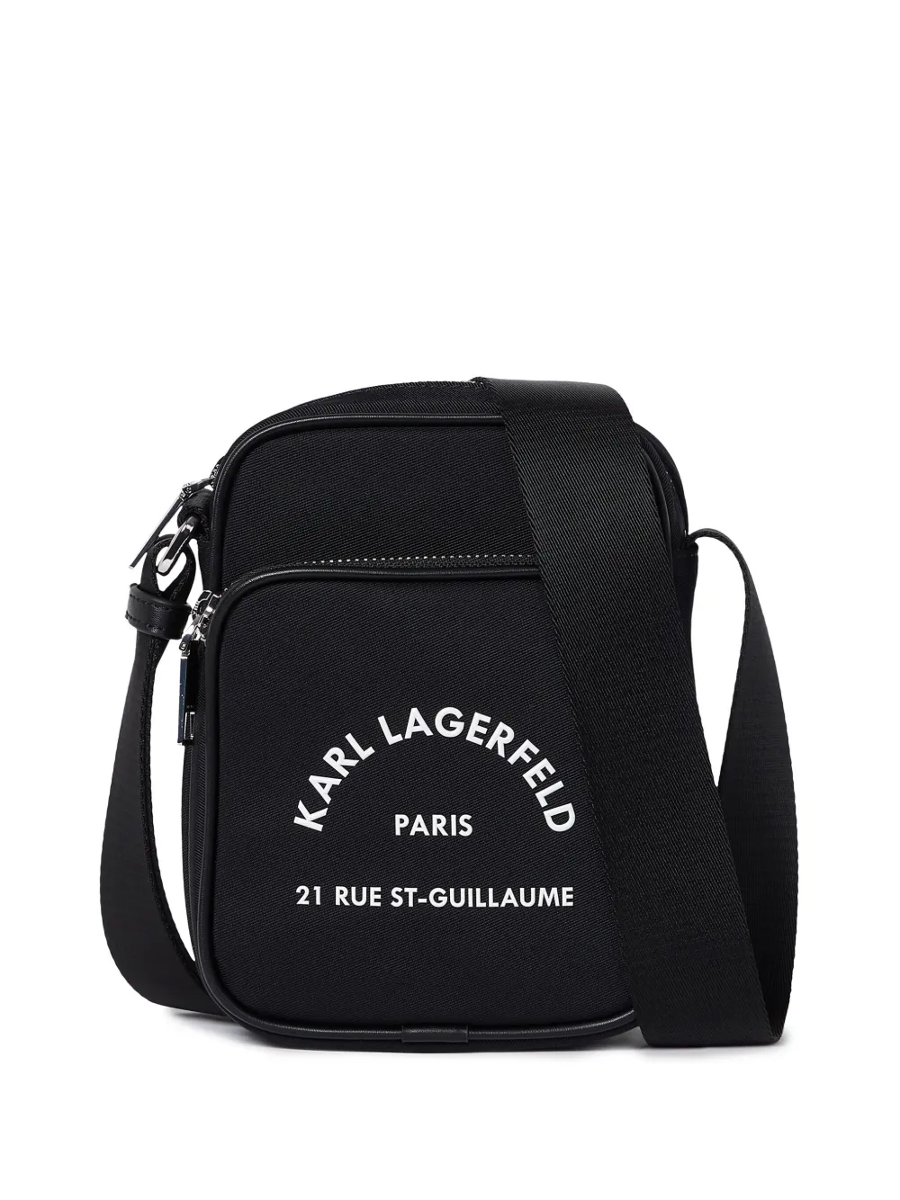 Karl Lagerfeld Rue St. Guillaume messengertas met print Zwart