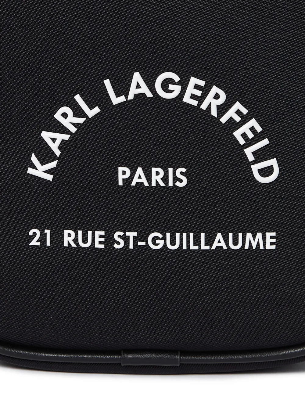 Karl Lagerfeld Rue St. Guillaume messengertas met print Zwart